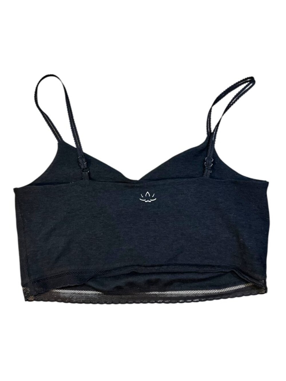 Beyond Yoga Long Line Bra Dark Heathered Grey Sports Bra Lace Lined